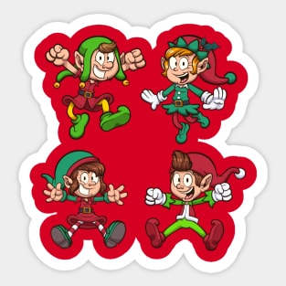 Christmas Elves Sticker